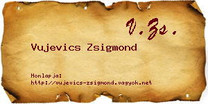 Vujevics Zsigmond névjegykártya