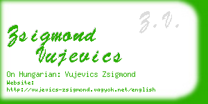 zsigmond vujevics business card